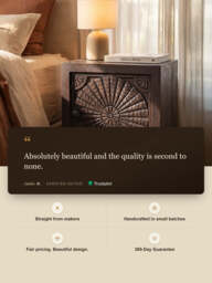 Zina Wooden Bedside Table - thumbnail 3