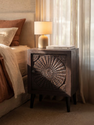 Zina Wooden Bedside Table - thumbnail 1