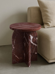 Petra Burgundy Marble Side Table