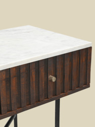 Monroe White Marble Top Console Table - thumbnail 5