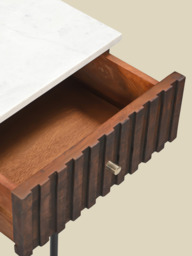 Monroe White Marble Top Console Table - thumbnail 6