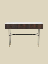 Monroe White Marble Top Console Table - thumbnail 2