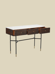 Monroe White Marble Top Console Table - thumbnail 4