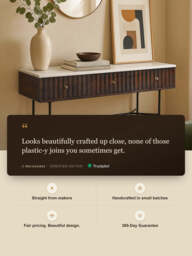 Monroe White Marble Top Console Table - thumbnail 3