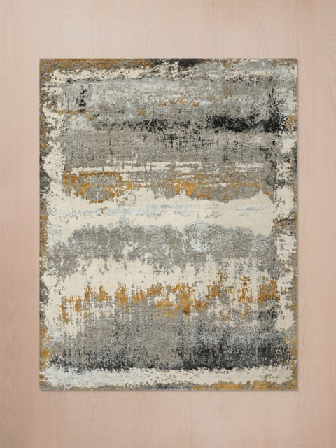 Ardell Hand-Knotted Wool & Bamboo Silk Rug - Grey - image 1