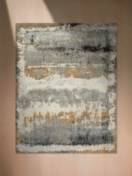 Ardell Hand-Knotted Wool & Bamboo Silk Rug - Grey - thumbnail 2