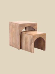 Joe Mango Wood Side Table - Set Of 2 - thumbnail 6