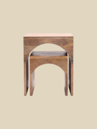 Joe Mango Wood Side Table - Set Of 2 - thumbnail 2