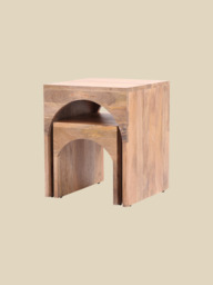 Joe Mango Wood Side Table - Set Of 2 - thumbnail 5