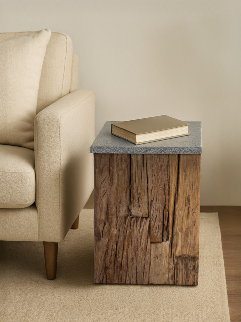 Hart Reclaimed Wood Side Table - image 1