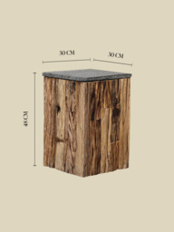 Hart Reclaimed Wood Side Table - thumbnail 6