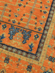 Kovra Hand-Knotted Wool & Bamboo Silk Persian Rug - Orange - thumbnail 4