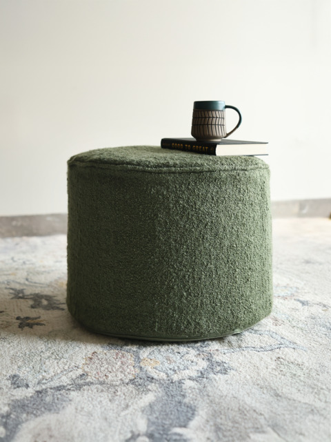 Oliva Green Pouffe - image 1