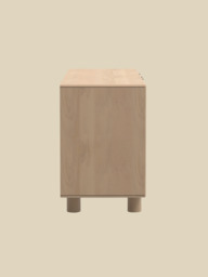 Aurea Burl Three Door Sideboard - Light Wood - thumbnail 4