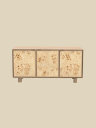 Aurea Burl Three Door Sideboard - Light Wood - thumbnail 2