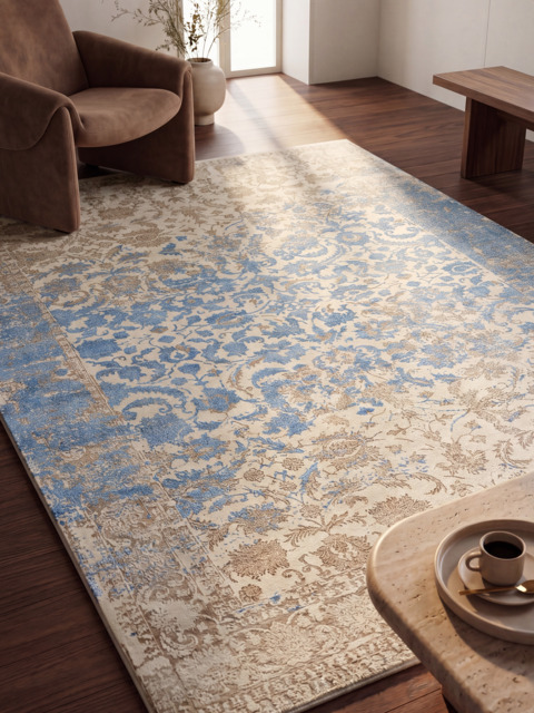 Parin Wool & Bamboo Silk Hand-Knotted Rug - Beige - 400x600 cm