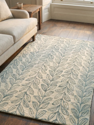 Blooming Blue Hand-tufted Wool Rug - 160x230 cm