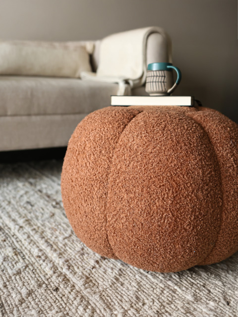 Linden Rust Pouffe - image 1