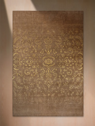Unnati Hand-knotted Wool & Silk Persian Rug - Beige - thumbnail 3