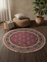 Vaari Round Hand-knotted Wool Rug - thumbnail 2