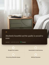 Verde Two Drawer Bedside Table - thumbnail 3