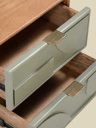 Verde Two Drawer Bedside Table - thumbnail 6