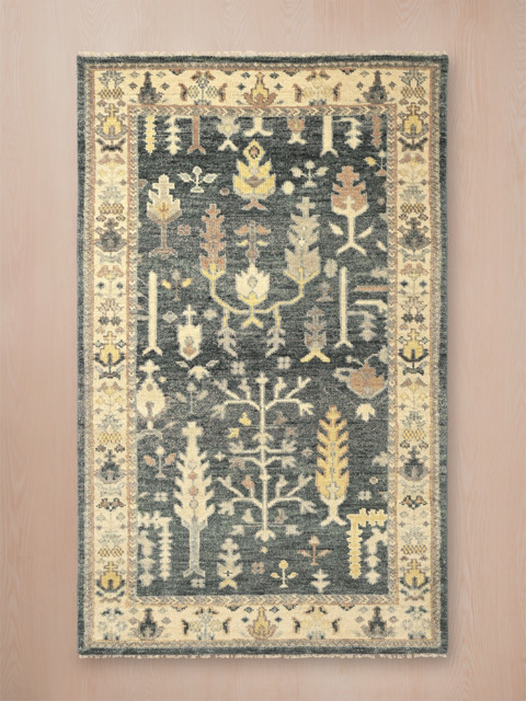 Midnight Garden Hand-knotted Wool Rug - image 1