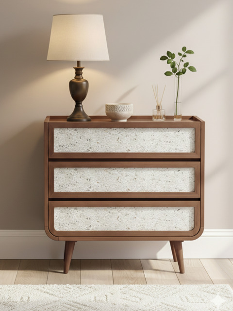 Kael Three Drawer Chest - Walnut - image 1