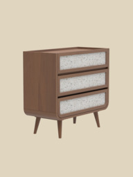 Kael Three Drawer Chest - Walnut - thumbnail 3