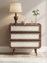 Kael Three Drawer Chest - Walnut - thumbnail 1