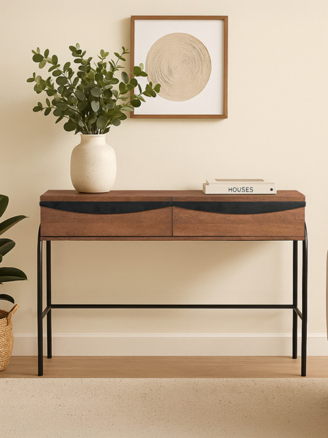 Danton Two Drawer Wooden Console Table - image 1