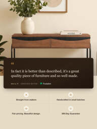 Danton Two Drawer Wooden Console Table - thumbnail 3