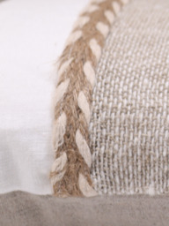 Kenil Beige Hand-woven Cushion - thumbnail 5