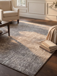 Laar Wool & Bamboo Silk Hand-Knotted Rug - Stone Grey