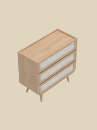 Kael Three Drawer Chest - Natural - thumbnail 6