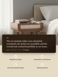 Kael Bedside Table - Walnut - thumbnail 3