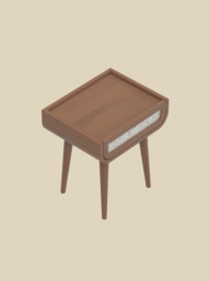 Kael Bedside Table - Walnut - thumbnail 6