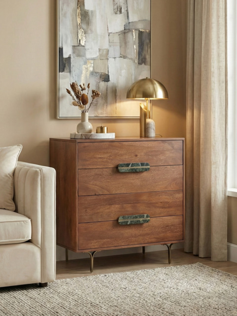 Menlo Four Drawer Wooden Chest - image 1