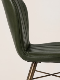 Ren Waxy Leather Dining Chair - Olive - thumbnail 5
