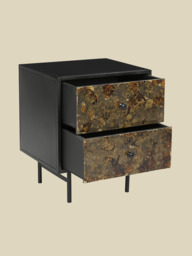 Nova Two-Drawer Iron Bedside Table - thumbnail 6