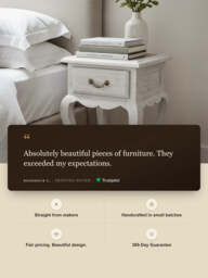 Jane Wooden Bedside Table - thumbnail 3