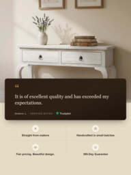 Rustic Haven Console Table - White - thumbnail 3