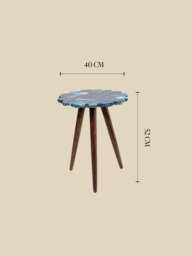 Ben Agate Side Table - Blue - thumbnail 6