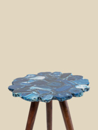Ben Agate Side Table - Blue - thumbnail 4