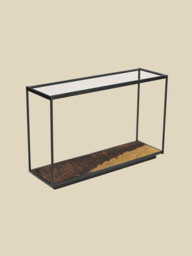 Astra Iron Console Table with Glass Top - thumbnail 6