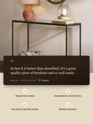 Astra Iron Console Table with Glass Top - thumbnail 3