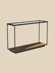 Astra Iron Console Table with Glass Top - thumbnail 3