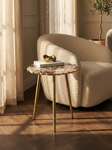 Damon Agate Side Table - Blue & Black - image 1