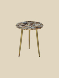 Damon Agate Side Table - Blue & Black - thumbnail 3