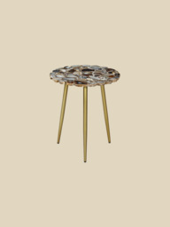 Damon Agate Side Table - Blue & Black - thumbnail 2